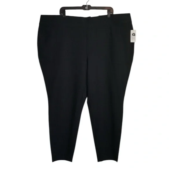 INC Women's Classic Black Mid Rise Skinny Leg Regular Fit Pants + size 28W NWT - Picture 2 of 16